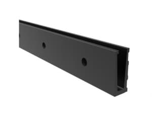 Bunnprofil Aluminium – Sideforankring Svart - Side U