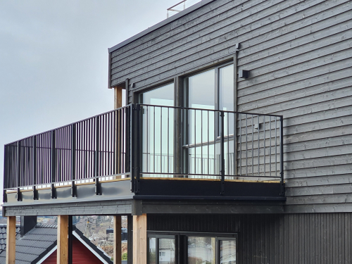 firkant sidemontert rustfritt stal